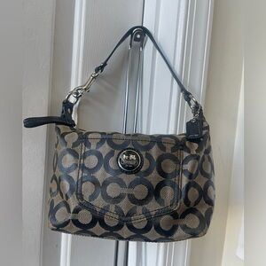 Coach Black and Tan Mini Shoulder Bag GUC